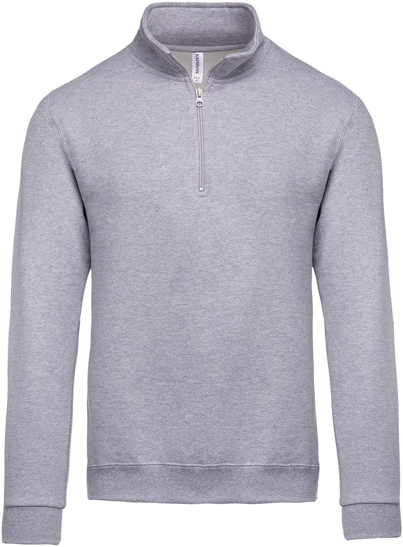Levně Mikina s 1/4 zipem - oxford grey