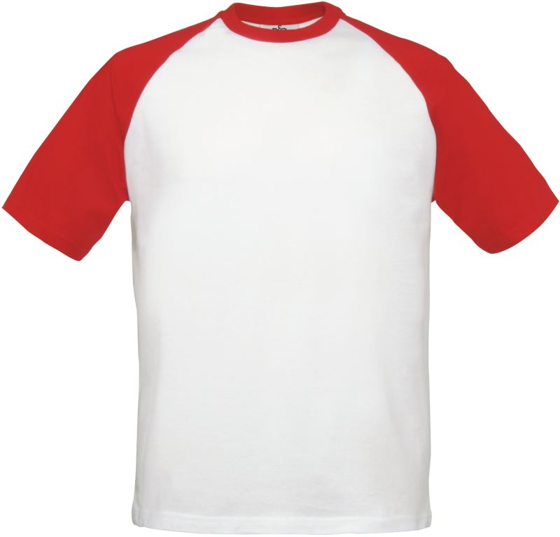 Levně Raglánové kontrastní tričko - white/red