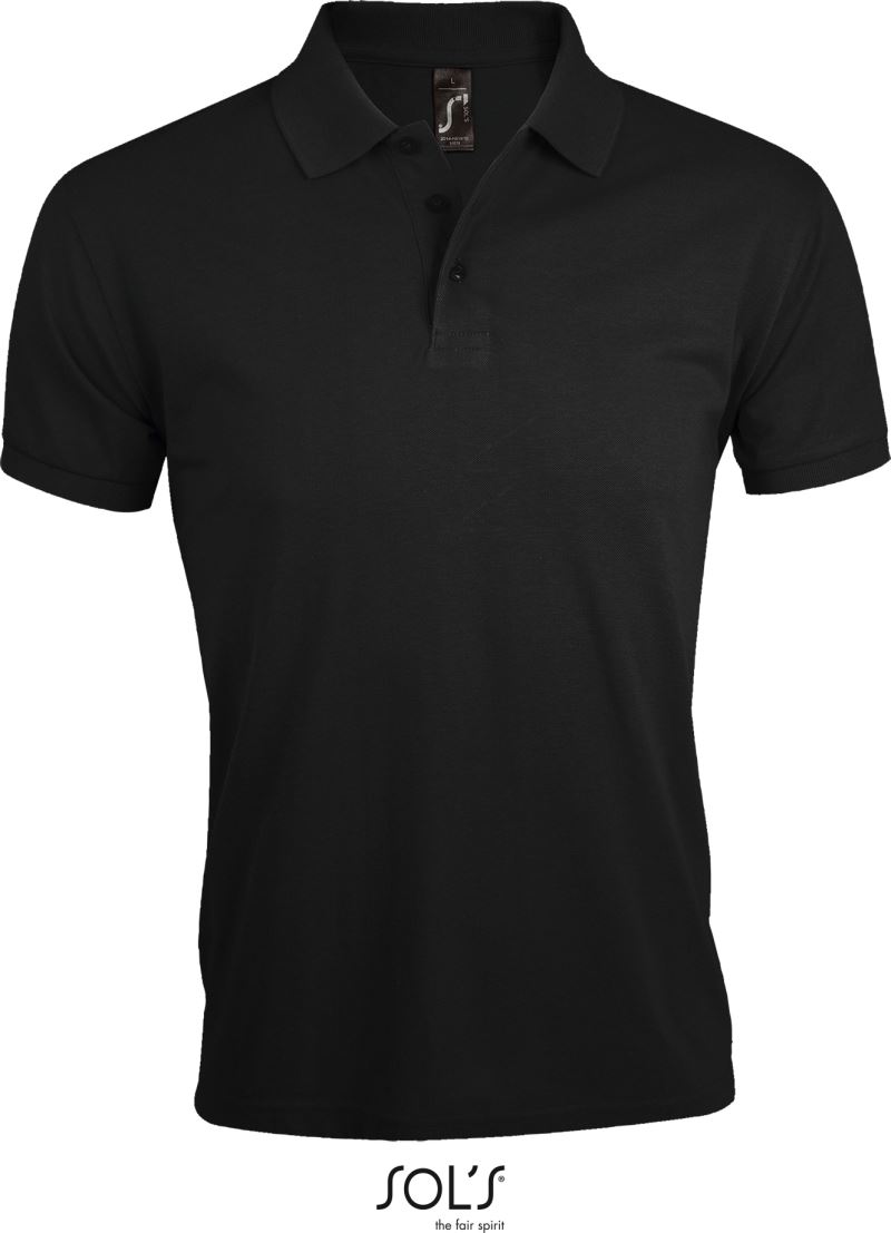 Pánské piqué polo z těžké bavlny - black