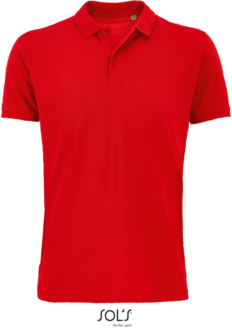 Levně Pánské piqué polo z bio bavlny - red