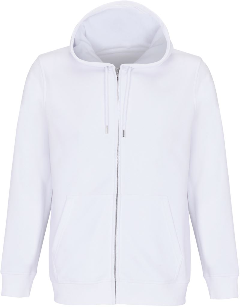 Unisex mikina s kapucí z těžké bavlny - white