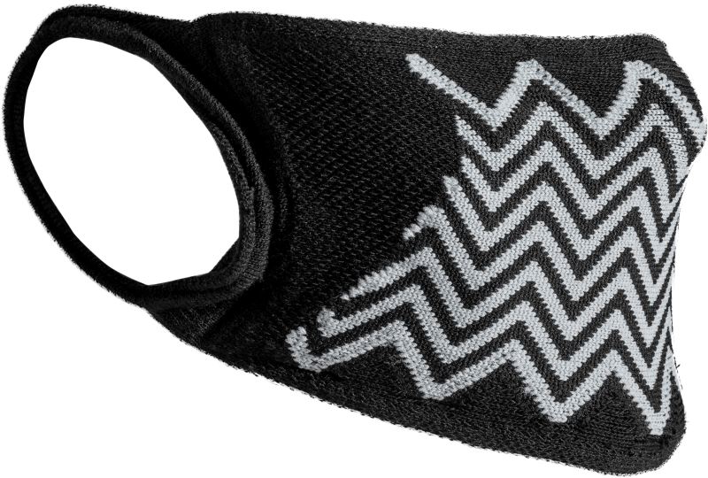 Maska na obličej „Zigzag“, balení po 5 ks - black/grey