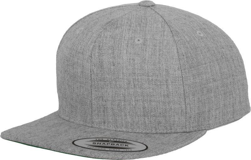 6 panelová Snapback kšiltovka - heather grey