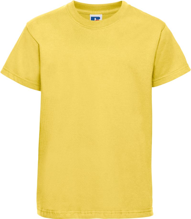 Levně Dětské tričko z těžké bavlny "Authentic" - yellow
