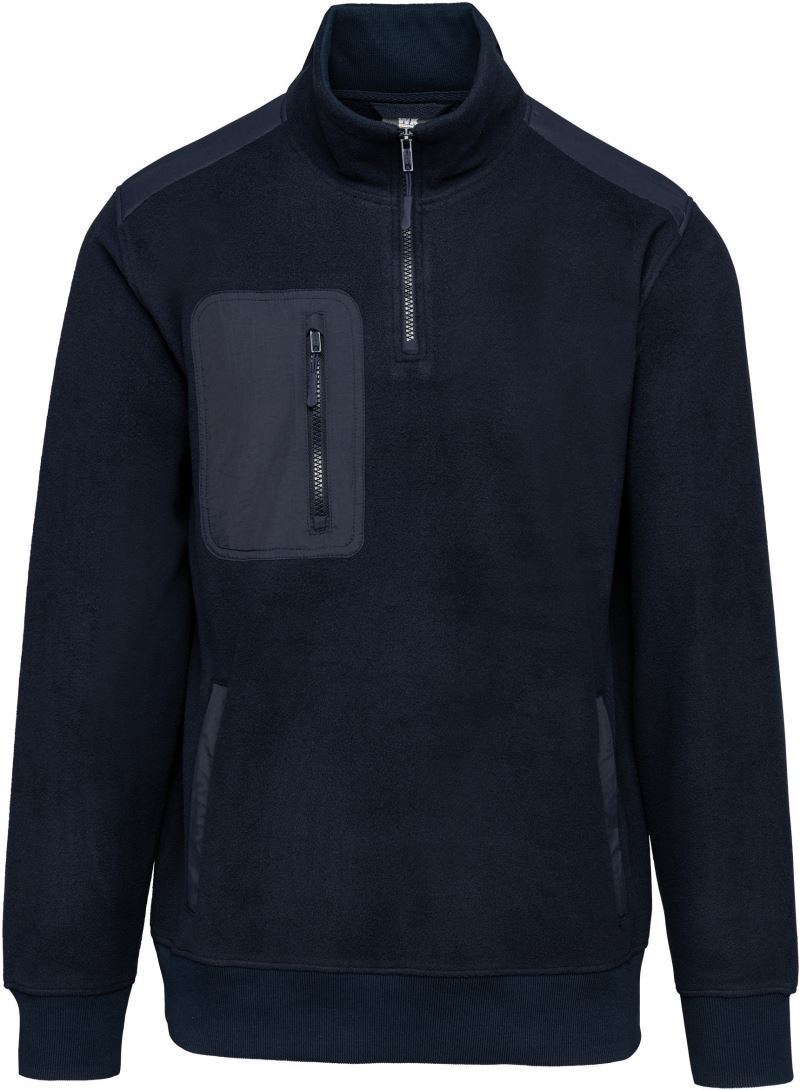 Levně Pracovní fleecová mikina s 1/4 zipem - navy