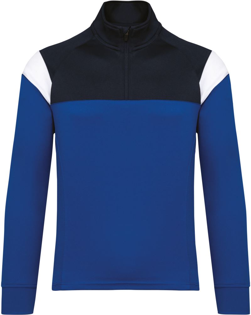 Levně Dětská tréninková mikina s 1/4 zipem - dark royal blue/navy