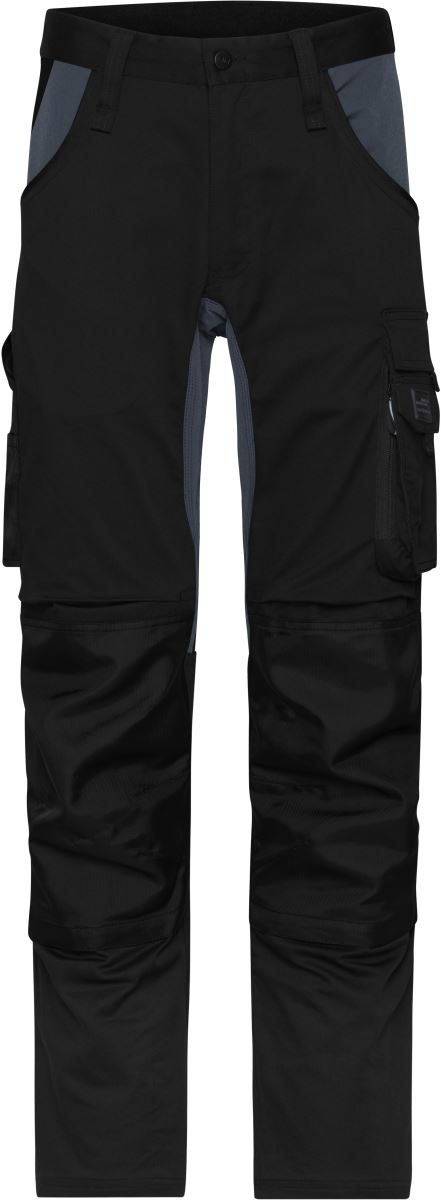 Levně Pracovní strečové kalhoty "Slim Line" - black/carbon