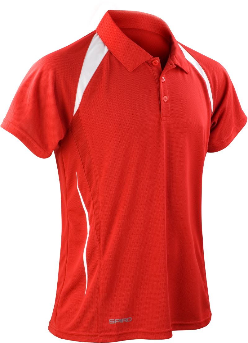 Levně Pánské týmové piqué polo - red/white