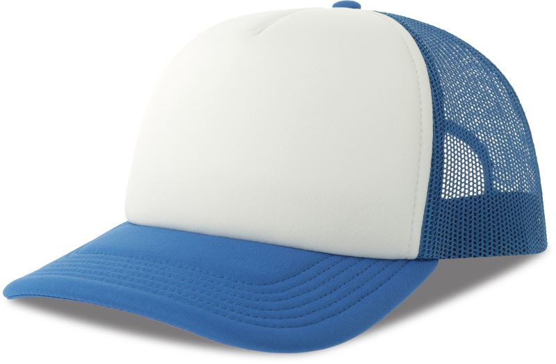 5 panelová Trucker kšiltovka - white/royal