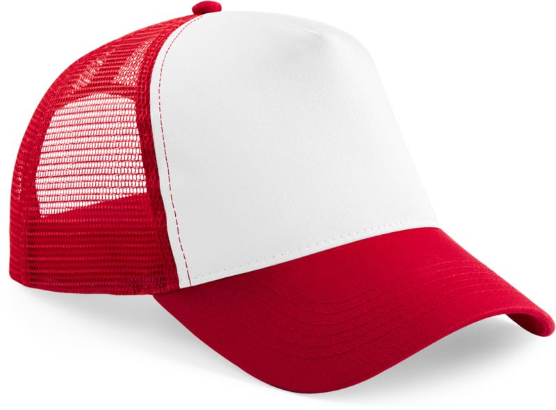 Levně Dětská 5 panelová kšiltovka Trucker - classic red/white