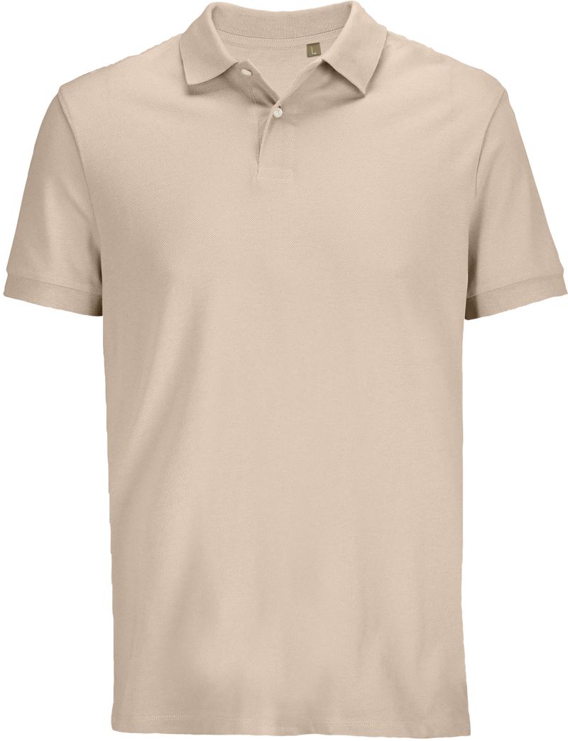 Levně Unisex piqué polo z těžké bavlny - linen