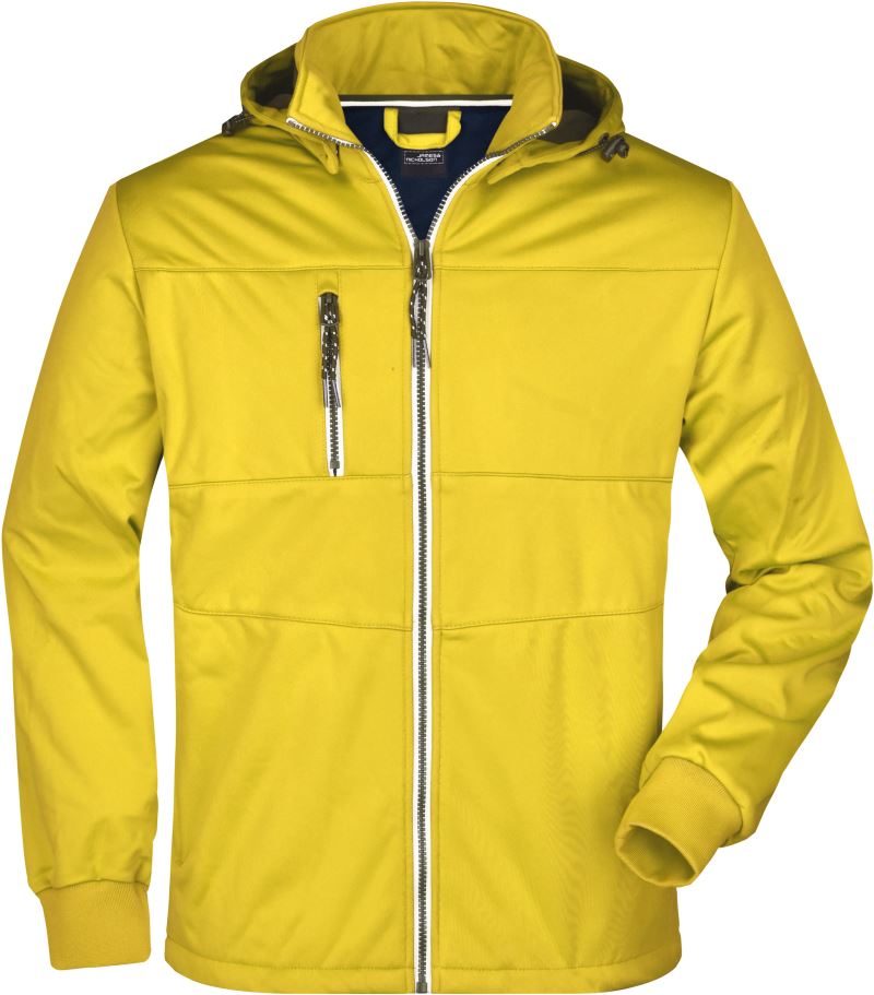 Levně Pánská 3-vrstvá softshellová bunda "Maritim" - sun yellow/navy/white