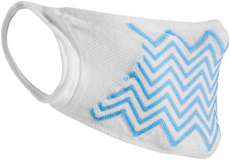 Maska na obličej „Zigzag“, balení po 5 ks - white/sky