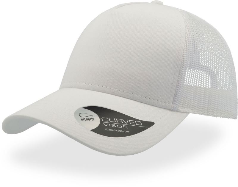 Levně 5 panelová Trucker kšiltovka "Rapper" - white/white