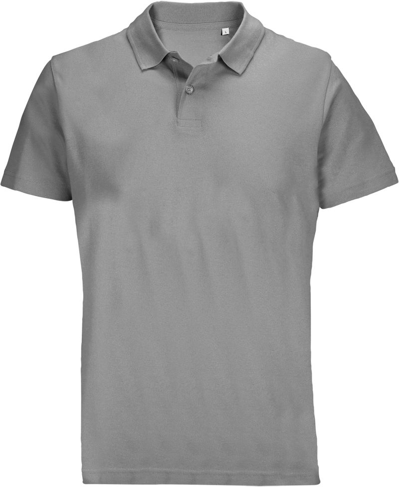 Levně Unisex piqué polo - grey melange