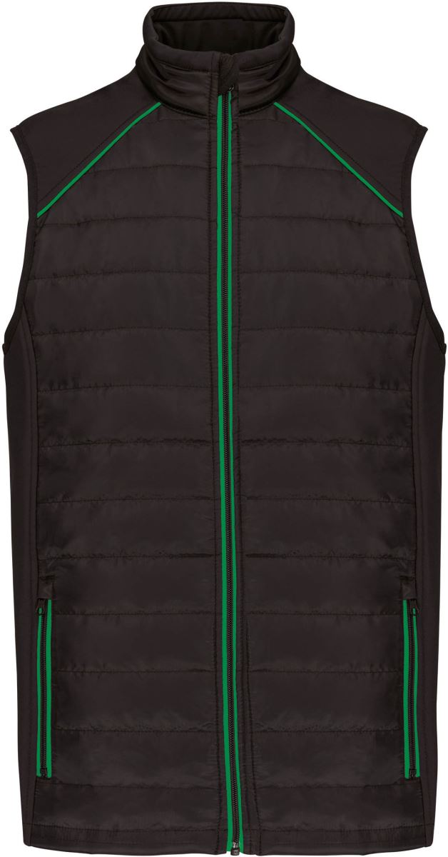 Levně Pracovní hybridní vesta "Day-to-Day" - black/kelly green