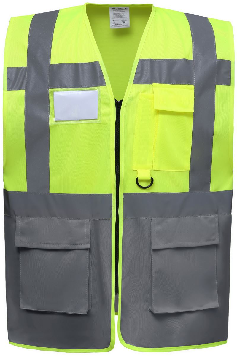 Hi-Vis multifunkční vesta - hi vis yellow/grey