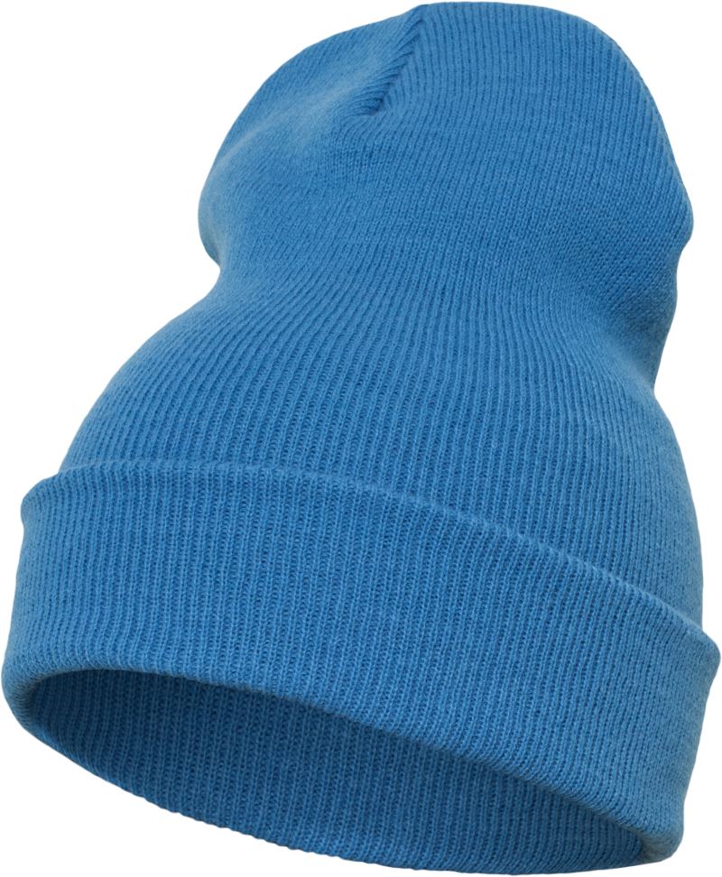 Levně Dlouhá pletená čepice - carolina blue