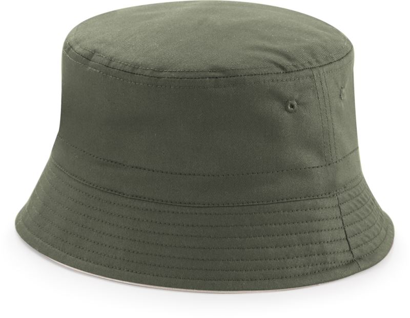 Levně Klobouk "Reversible Bucket Hat" - olive green/stone
