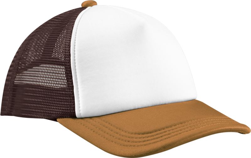 Levně 5 panelová Retro Trucker kšiltovka - chocolate/dark amber