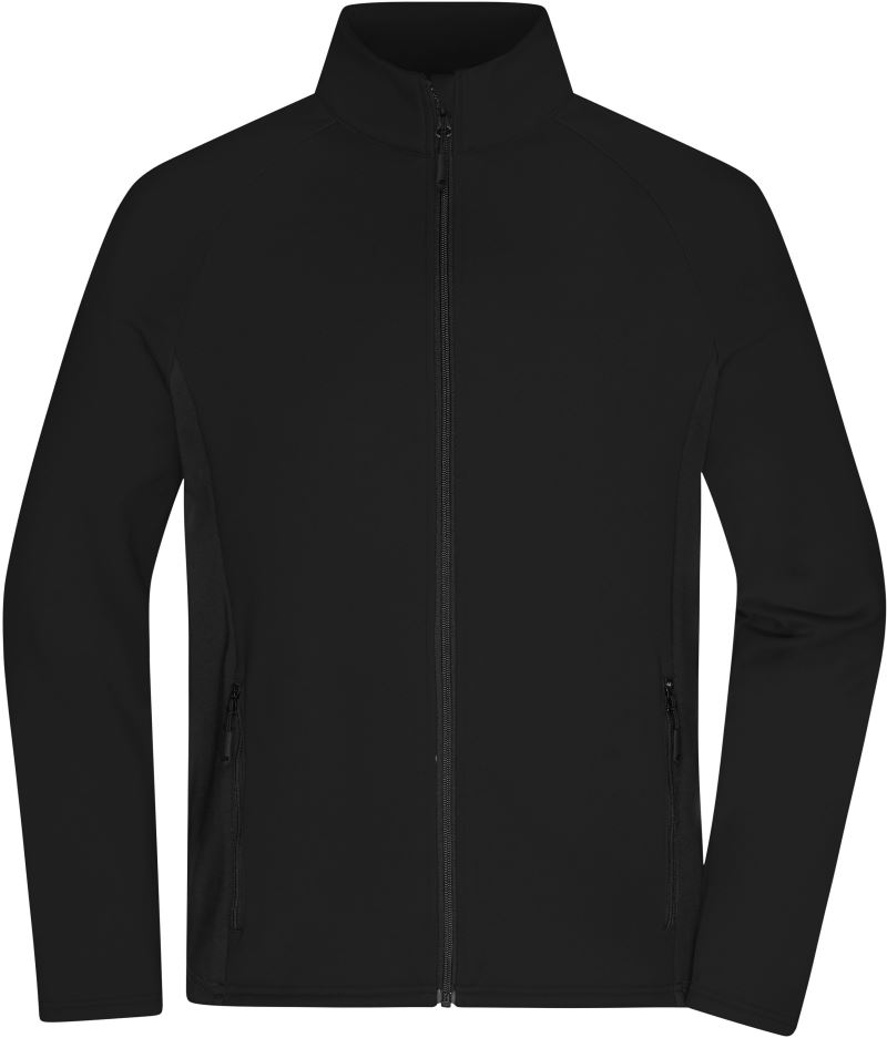 Levně Pánská strečová fleecová bunda - black/black