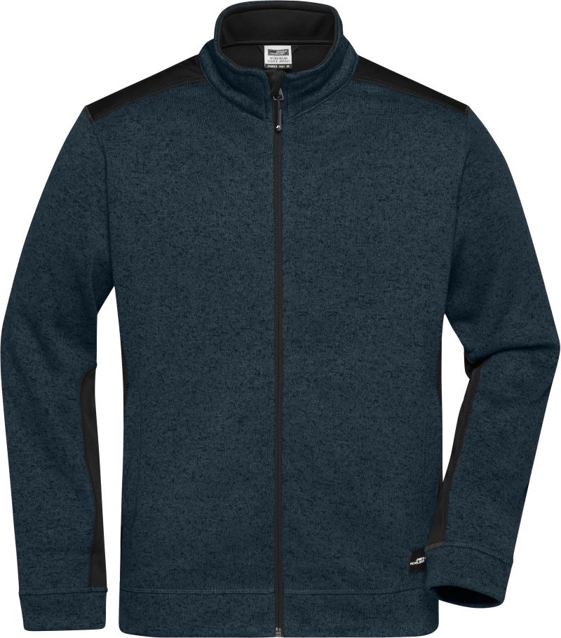 Levně Pánská pracovní bunda z pleteného fleecu - Strong - navy/navy
