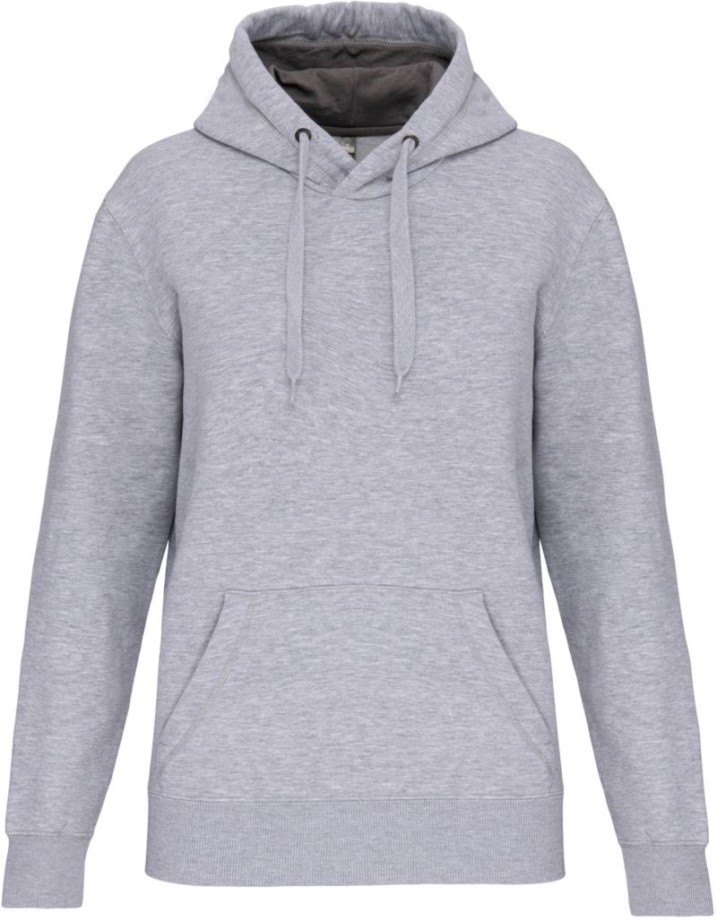Mikina s kapucí z těžké bavlny - oxford grey