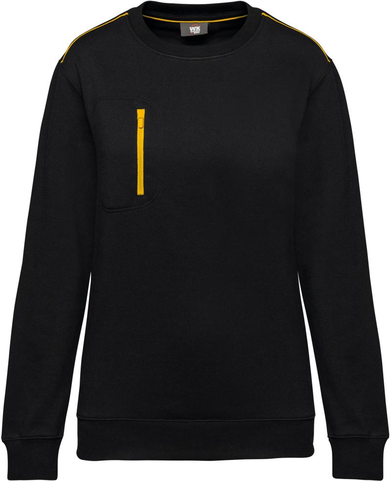 Levně Pracovní mikina "Day-to-Day" - black/yellow