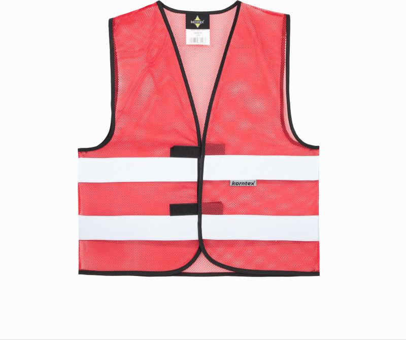 Levně Letní bezpečnostní síťovaná vesta - red