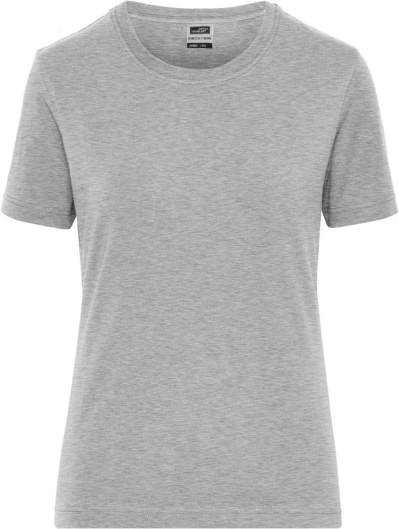 Levně Dámské pracovní elast. tričko z bio bavlny - Solid - grey heather