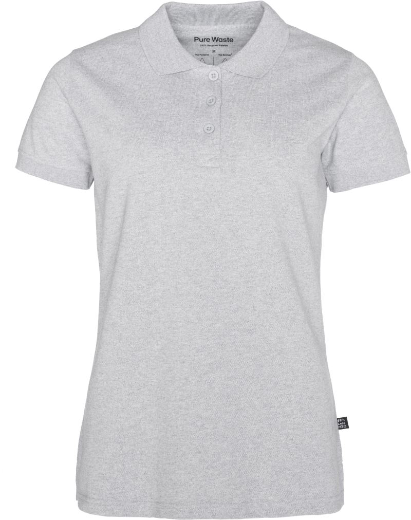 Dámské piqué polo z těžké bavlny - grey melange