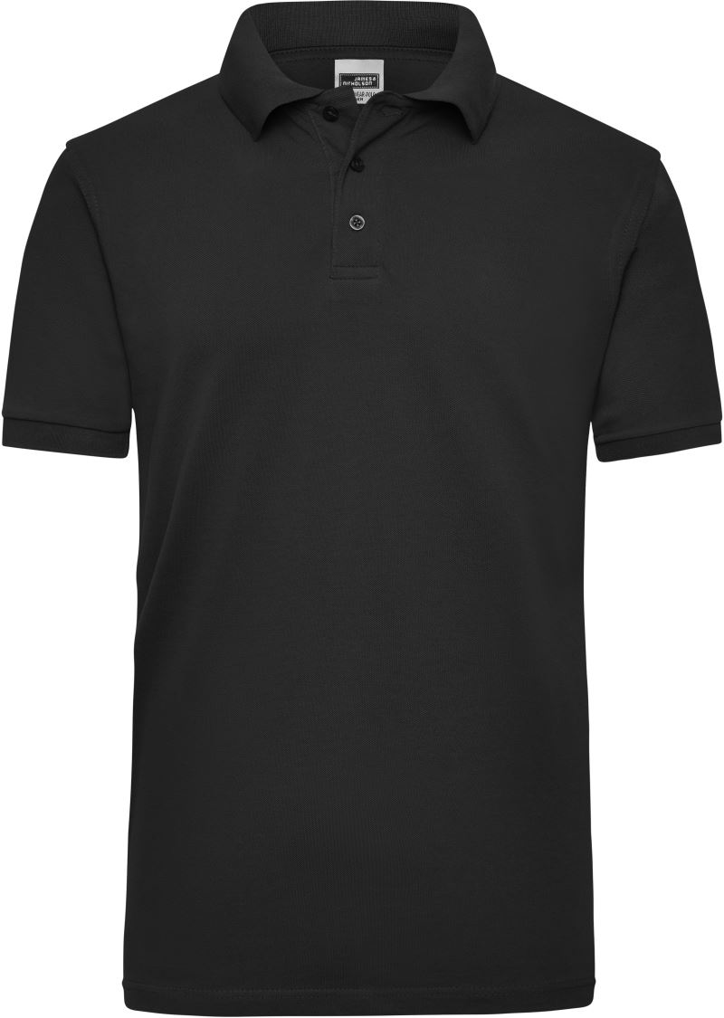 Pánské pracovní piqué polo z těžké bavlny - black