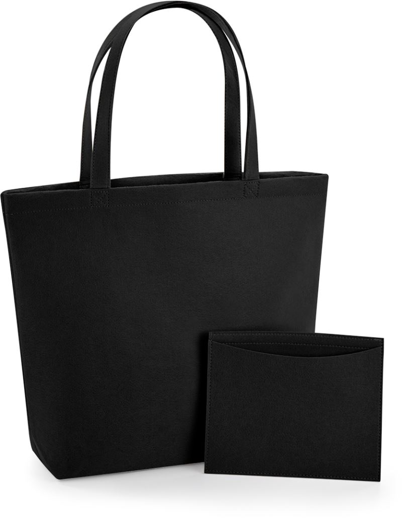 Levně Nákupní plstěná taška - black