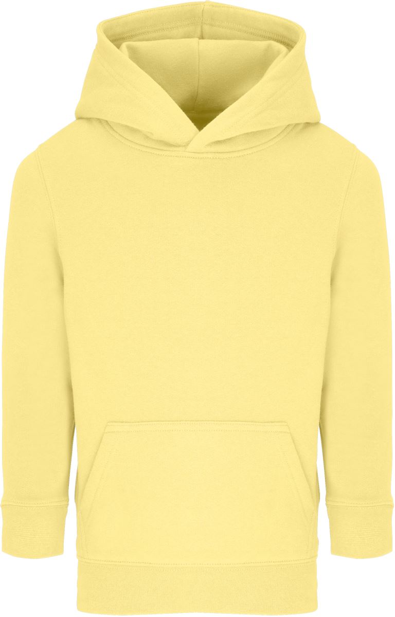 Levně Dětská mikina s kapucí - light yellow