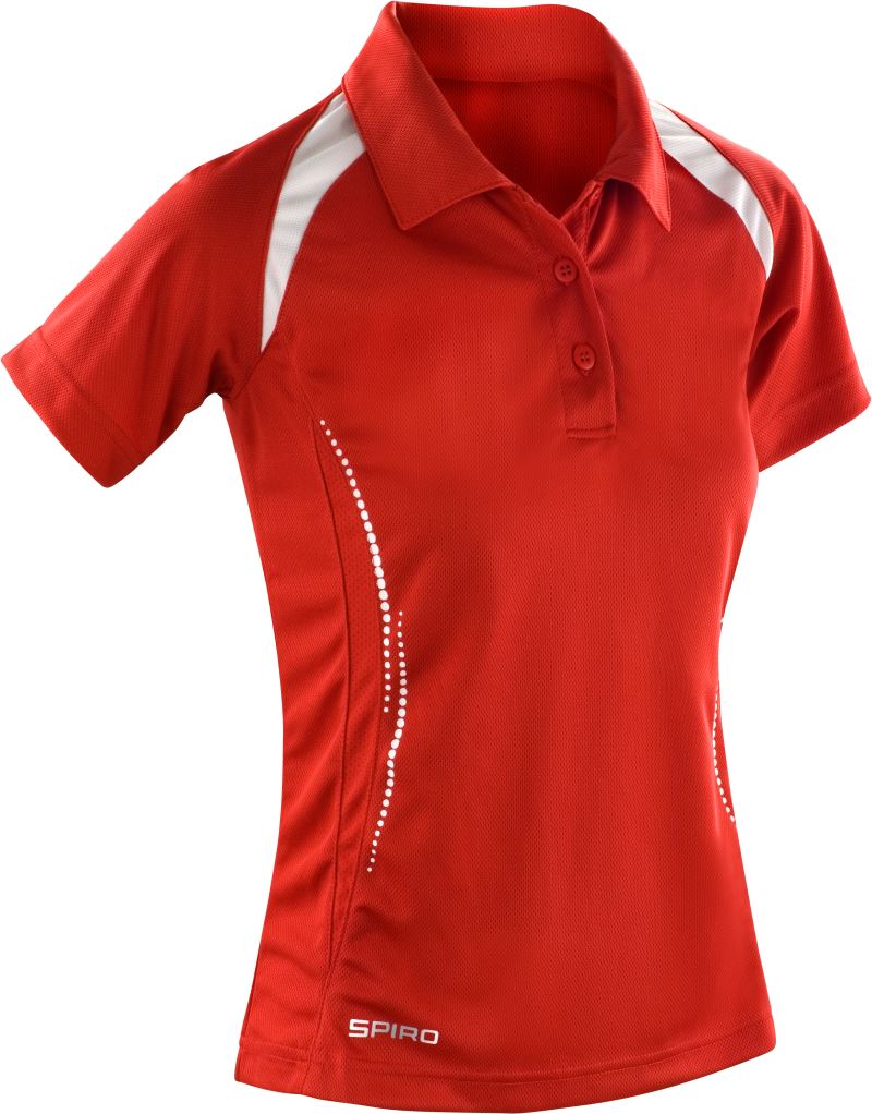 Levně Dámské týmové piqué polo - red/white