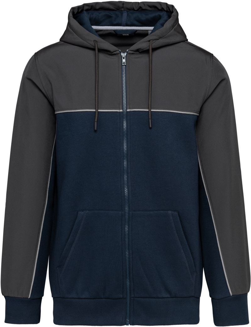 Levně Pracovní mikina s kapucí - navy/dark grey