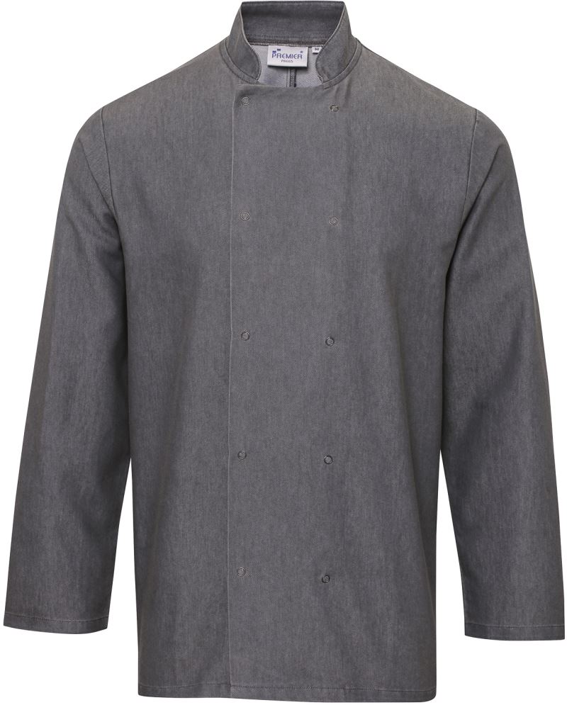 Levně Džínový kuchařský rondon - grey denim