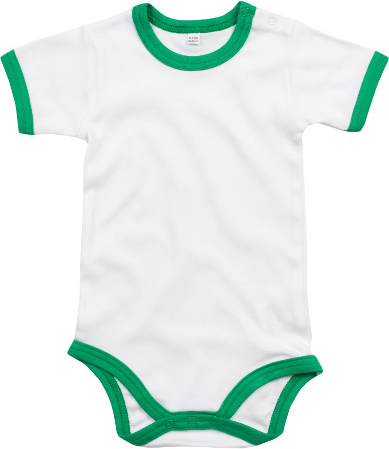 Levně Dětské body - white/kelly green