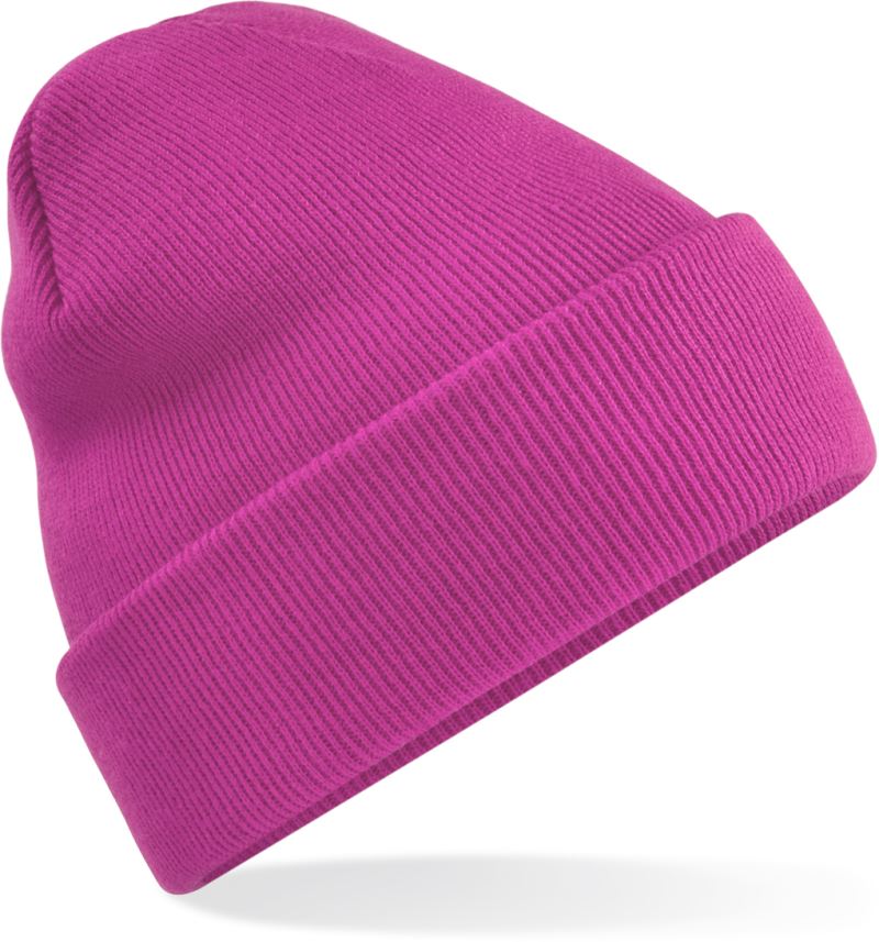 Levně Dětská pletená čepice "Original" - fuchsia