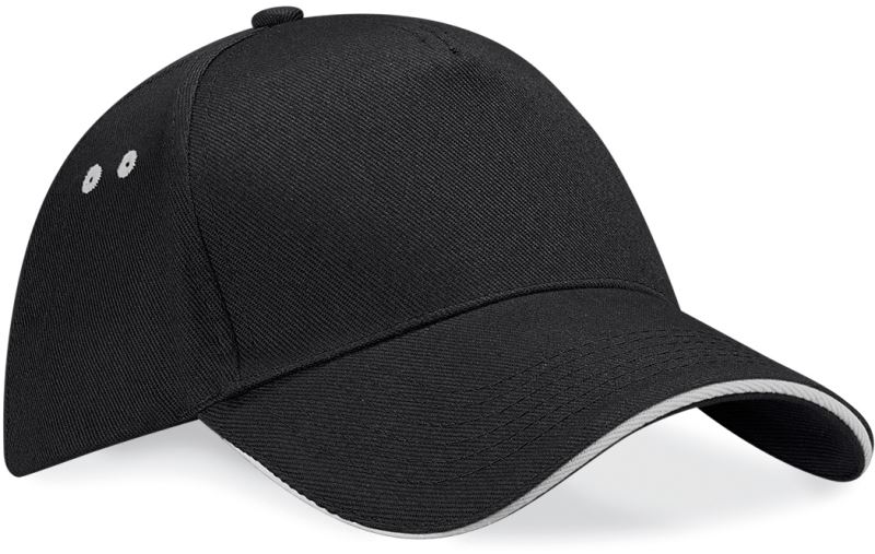 5 panelová sandwich kšiltovka - black/light grey