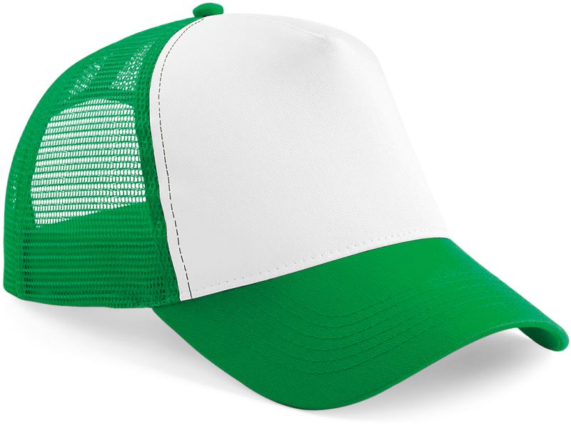 Levně 5 panelová Trucker kšiltovka - pure green/white