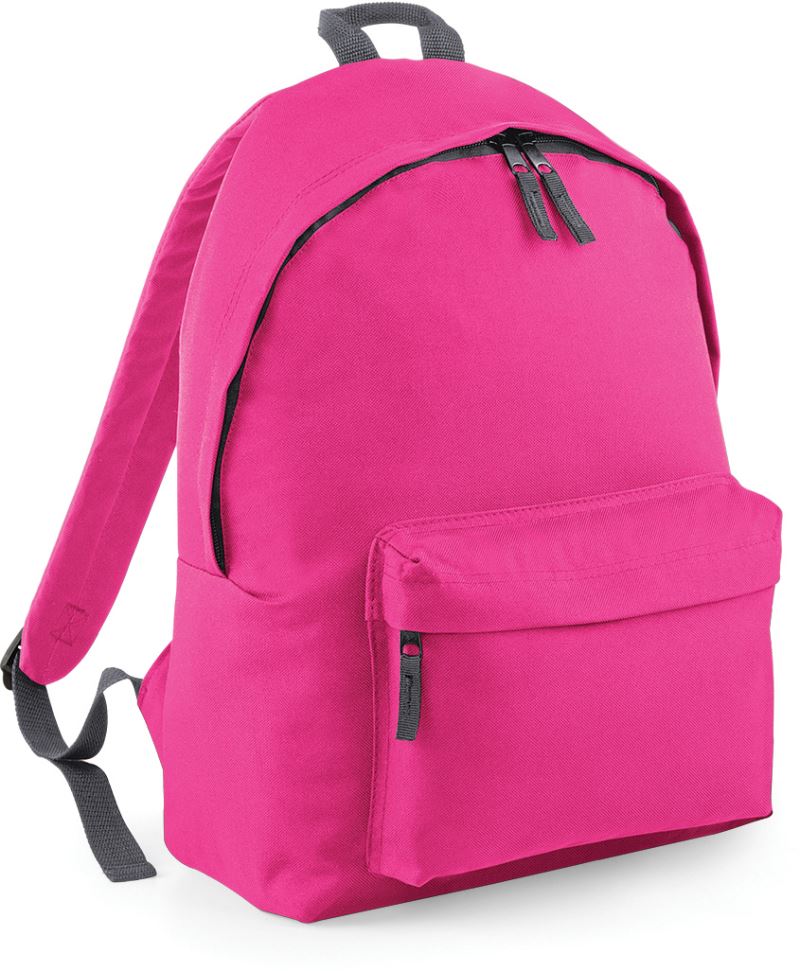 Levně Originální módní batoh - fuchsia/graphite grey