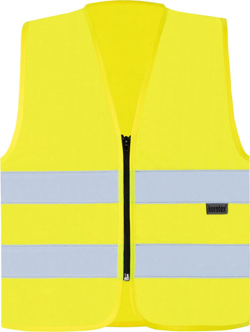 Levně Bezpečnostní vesta se zipem - yellow