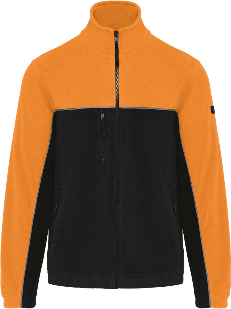Levně Pracovní fleecová bunda - black/orange