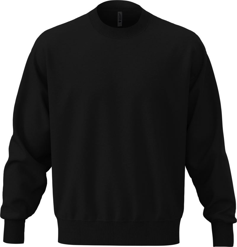 Levně Těžká oversize unisex mikina - black