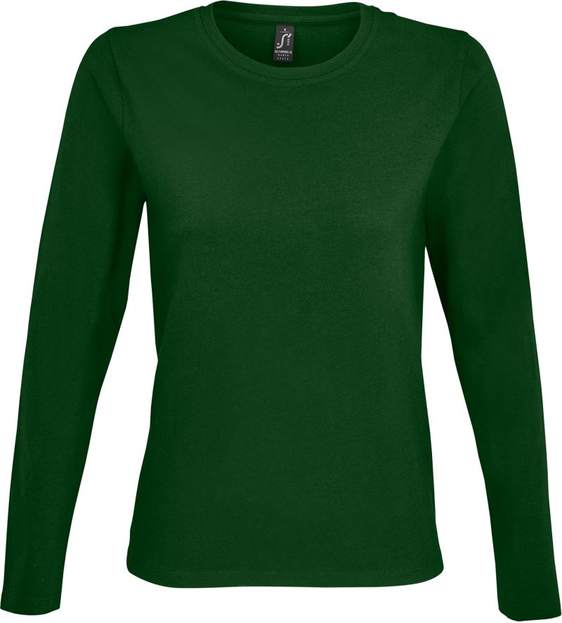 Levně Dámské tričko s dlouhým rukávem - bottle green