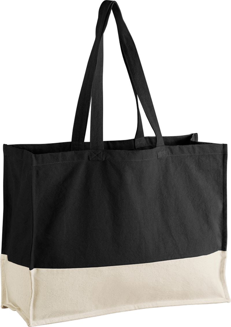 EarthAware® taška z bio bavlny - black/natural