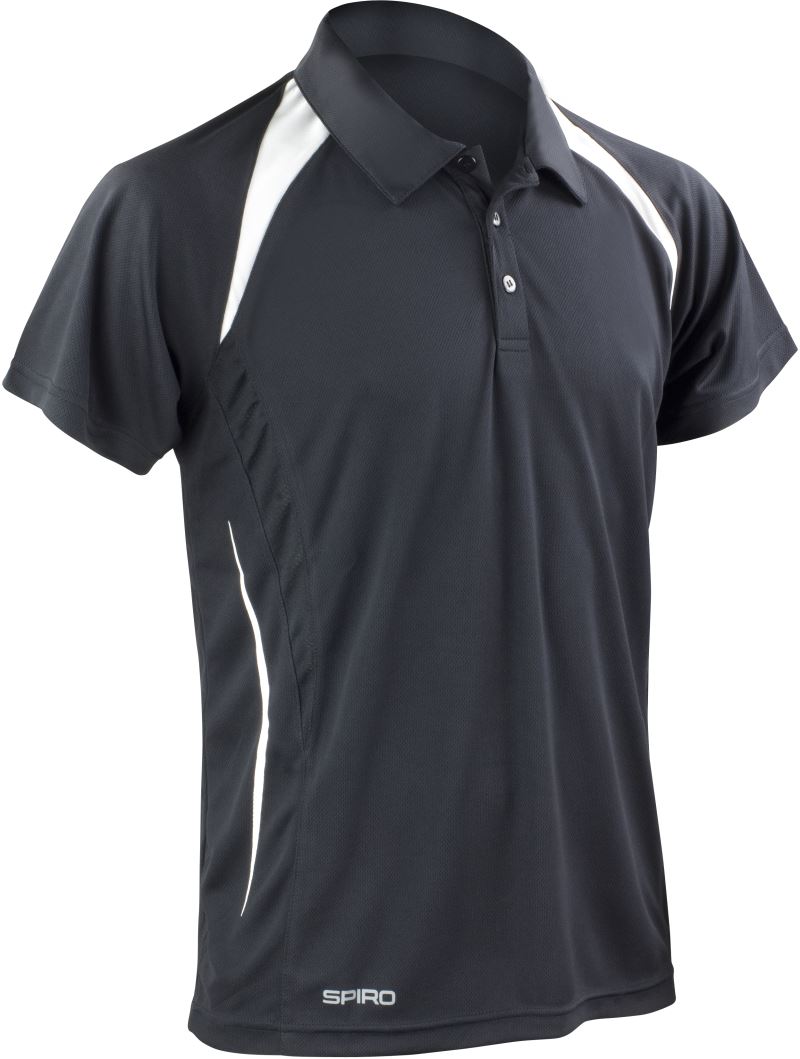 Levně Pánské týmové piqué polo - black/white