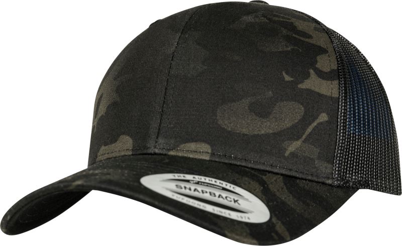 Levně 6 panelová retro kšiltovka Multicam® - multicam black