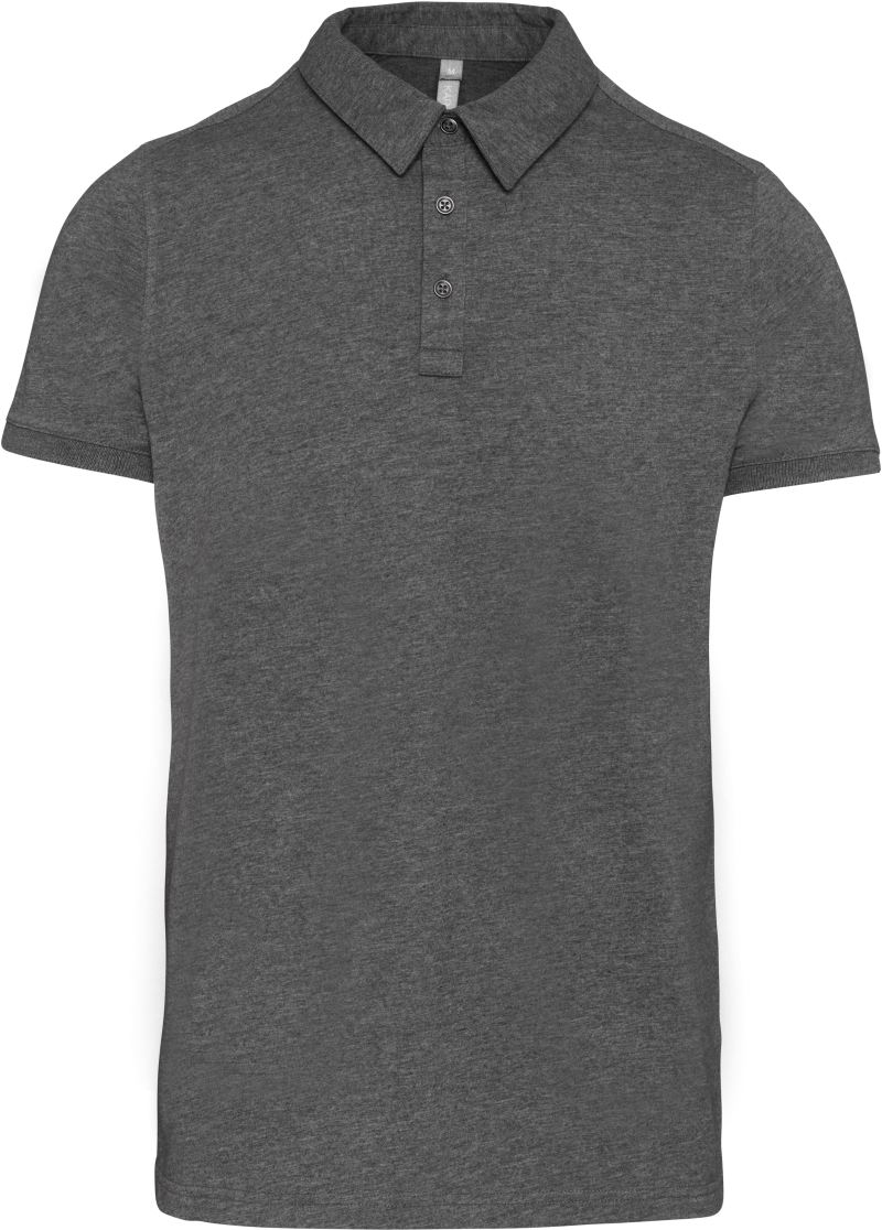 Levně Pánské žerzejové polo - grey heather